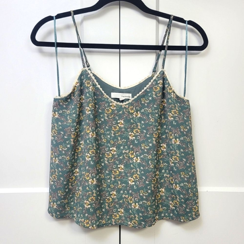 June & Hudson Floral Print Camisole, Xs
